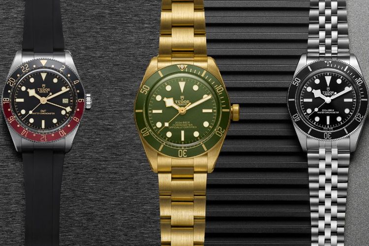  3 different tudor models including black Bay 58 GMT M7939G1A0NRU-0002, m79018v-0006 Black Bay 58 18K and Tudor Black Bay M7941A1A0NU-0003 black dial. 